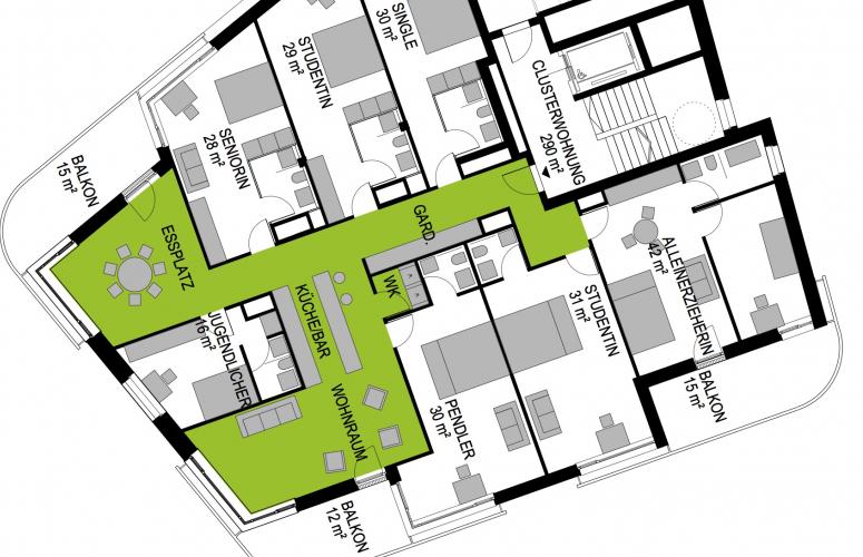 Beispiel Clusterwohnung Beispiel Clusterwohnung